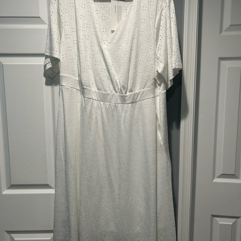 BloomChic White Eyelet Blouse